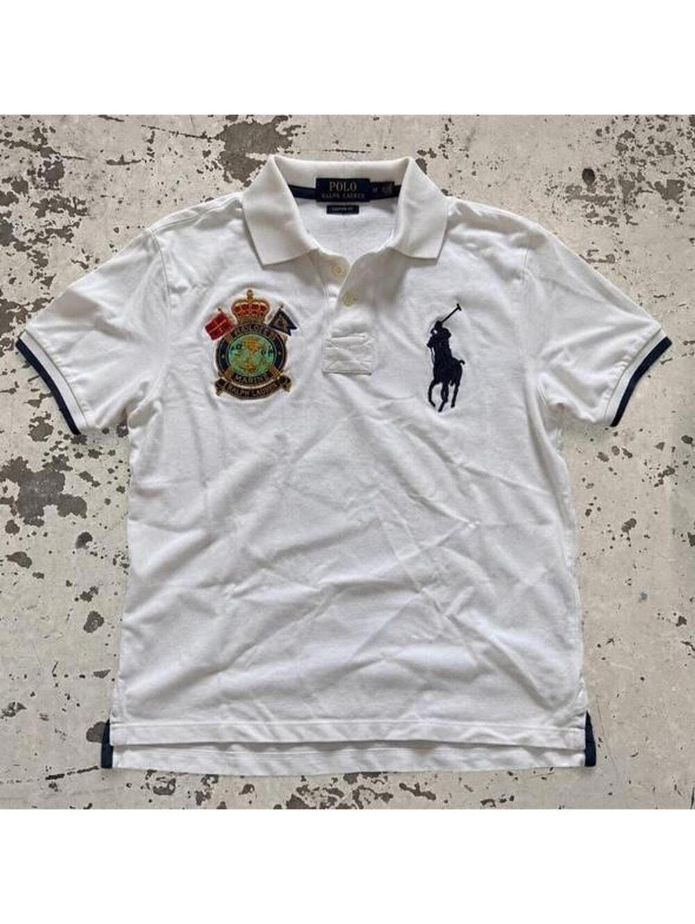 Mens Yacht Club Vintage Big Pony Polo Tee Size M